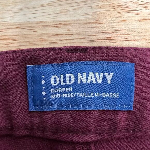 Old Navy Womens Harper Cropped Straight Leg Dress Pants Wine Sz 14 New - Picture 8 of 10
